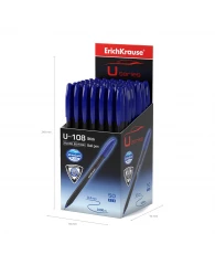 Ручка шариковая ErichKrause® U-108 Black Edition Stick 1.0, Ultra Glide Technology, цвет чернил сини