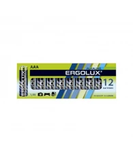 Батарейки Ergolux AAA/LR 03 Alkaline BP-12 (LR 03 BP-12, 1.5В)(12 шт в уп.)