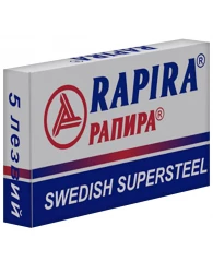 Сменные лезвия Rapira SWEDISH SUPERSTEEL для Т-обр.станка 5шт/уп РК-05СС02