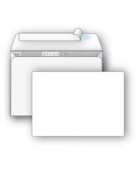 Конверт OfficePost C4 90 г/кв.м белый стрип с внутренней запечаткой (250 штук в упаковке)