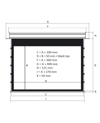 Kauber InCeiling Tensioned BT Cinema 122@quot, 16:9 152x270 см. дроп 50см., Peak Contrast S