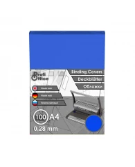 Обложки для переплета пластиковые ProfiOffice,A4, 280мкм, 100 шт/уп, синие