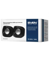 Колонки компьютерные SVEN SPS-509 , 2.0, 2х3 Вт, МДФ, черные, SV-013493