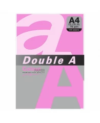 Бумага цветная DOUBLE A, А4, 75 г/м2, 100 л., неон, розовая