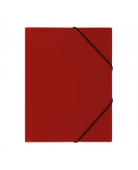 Папка на резинке СТАММ А4, 500мкм, пластик, красная