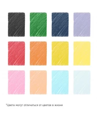 Карандаши цветные Гамма "Оранжевое солнце", 12цв. (6 классич. + 6 пастельных), заточен., картон, евр