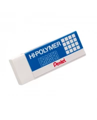 Ластик Pentel Hi-Polymer Eraser 65х24,5х11,5мм белый картонный держат ZEH10