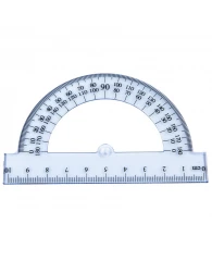 Транспортир №1 School 180 градусов 10 см пластиковый синий