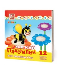 Пластилин восковой Кроха 12 цветов 180 г со стеком