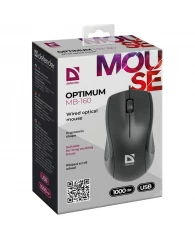 Мышь Defender Optimum MB-160, USB, черный, 3btn+Roll