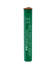 Грифели для механических карандашей Faber-Castell "Polymer", 12шт., 0,5мм, HB