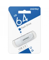 Память Smart Buy "Scout"  64GB, USB 2.0 Flash Drive, белый