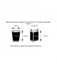 Мешки для мусора ПВД 120л 50мкм 10шт/рул синие 70х110см Luscan