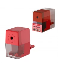 Точилка механическая ErichKrause® M-Cube с контейнером, цвет корпуса красный