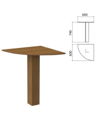 Стол приставной угловой "Бюджет", 600х600х740 мм, орех французский, 402664-190