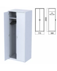 Шкаф для одежды «Арго», 770×580×2000 мм, серый (КОМПЛЕКТ)