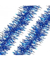 Мишура новогодняя  из ПЭТ Синяя 9x200 см арт.91126