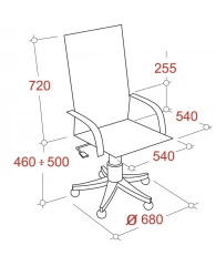 Кресло BN_Dp_Руководителя EChair-604 ML кожа черная, пластик