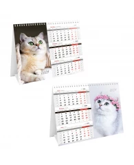 Календарь-домик настольный, OfficeSpace "Mono Premium. Cats", 2024г.