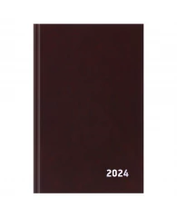 Ежедневник датированный 2024г., А5, 168л., бумвинил, OfficeSpace, коричневый