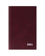 Ежедневник датированный 2024г., А5, 168л., бумвинил, OfficeSpace, бордовый