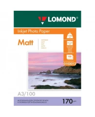 Фотобумага LOMOND двусторонняя матовая 170г A3 100л 0102012