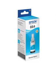 Чернила EPSON 664 (T6642) для СНПЧ Epson L100/L110/L200/L210/L300/L456/L550, голубые, ОРИГИНАЛЬНЫЕ,