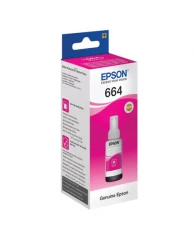 Чернила EPSON 664 (T6643) для СНПЧ Epson L100/L110/L200/L210/L300/L456/L550, пурпурные, ОРИГИНАЛЬНЫЕ