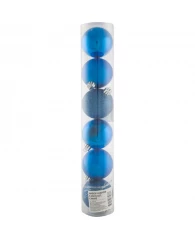 Набор шаров пластик синий (диаметр 6 см, 6 штук в упаковке)