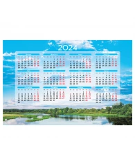 Календарь настенный листовой А1, OfficeSpace "Природа", 2024г.