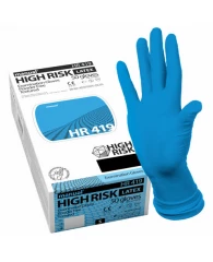 Перчатки латексные смотровые MANUAL HIGH RISK HR419 Австрия 25 пар (50 шт.), размер S (малый)