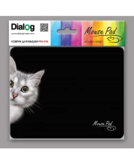 Коврик для мыши Dialog PM-H15 cat - черный с рисунком кошки