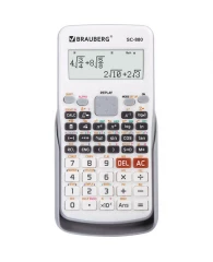 Калькулятор инженерный двухстрочный BRAUBERG SC-880-N, 417 функций, 10+2 разрядов, батарея, БЕЛЫЙ, 2