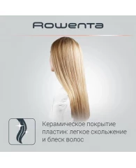 Выпрямитель для волос ROWENTA Optiliss SF3210F0, 10 режимов нагрева 130-230 °С, керамика, белый, 183