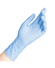 Перчатки нитриловые смотровые 50 пар (100 шт.), XL (очень большой), голубые, SAFE@CARE, ZN302