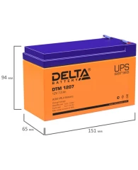 Аккумуляторная батарея для ИБП любых торговых марок, 12 В, 7,2 Ач, 151х65х94 мм, DELTA, DTM 1207
