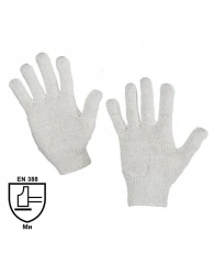 Перчатки защитные трикотажные без ПВХ 4 нити 30г 10класс 10пар/уп