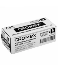 Батарейки алкалиновые "мизинчиковые" КОМПЛЕКТ 12 шт., CROMEX Alkaline, AAA (LR03, 24A), спайка, 4562