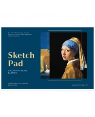 Альбом для рисования 40л., А4, на скрепке Greenwich Line "Great painters. Vermeer", 120г/м2