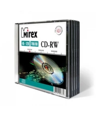 Носители информации CD-RW, 4x-12x, Mirex, Slim/5, UL121002A8F