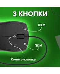 Мышь проводная SONNEN М-201, USB, 1000 dpi, 2 кнопки + колесо-кнопка, оптическая, черная, 512631