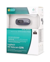 Веб-камера LOGITECH C270, 1/3 Мпикс., микрофон, USB 2.0, черная, регулируемый крепеж