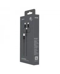 Кабель USB PERO DC-06 3 in 1 (Lightning/micro USB/Type-C), 3А, 1м...