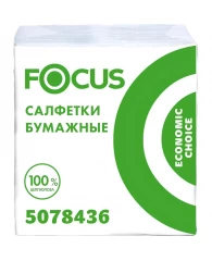 Салфетки FOCUS белые 20х24см 1сл 100шт/уп