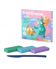 Пластилин 12цв ErichKrause Jolly Friends Pastel 216 гр со стеком