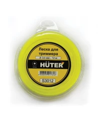 Леска для триммера HUTER S3012, ЗВЕЗДА, 3 мм, 12 м, 71/2/2