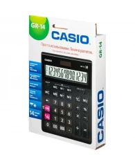 Калькулятор настольный ПОЛНОРАЗМЕРНЫЙ Casio бухг. GR-14 14 разр. DPчерный