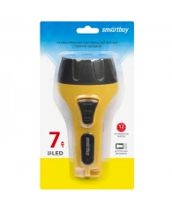 Фонарь Smartbuy SBF-86-Y, аккумуляторный, светодиодный, 7 LED, прямая зарядка от сети, желтый