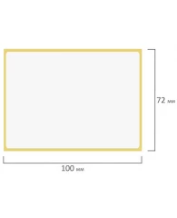 Этикетка термотрансферная ПОЛУГЛЯНЕЦ (100х72 мм), 500 этикеток в ролике, 115611