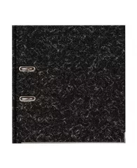 Папка-файл 50 мм Staff "Эконом" с мраморным покрытием, с уголком, черный корешок